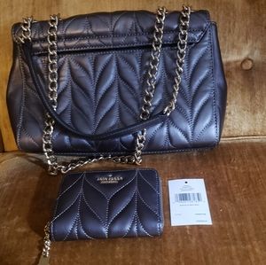 Kate Spade "Briar Lane Quilted Gunmetal" with purs